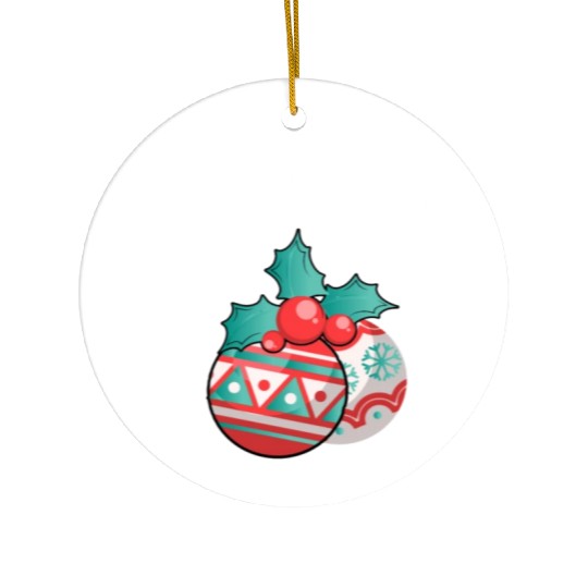 Christmas Nuts Santa Snowflakes Candy Canes Winter Ceramic Ornaments