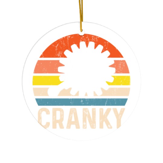 Cranky Vintage Sun funny Bicycle Lovers Ceramic Ornaments