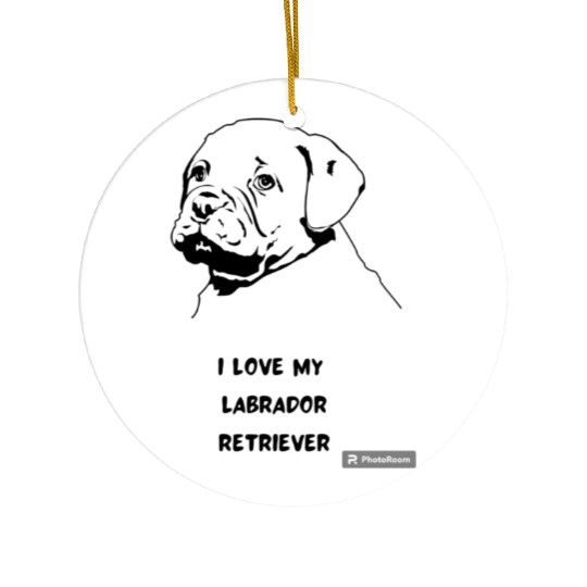 I Love My Labrador Retrieve Ceramic Ornaments