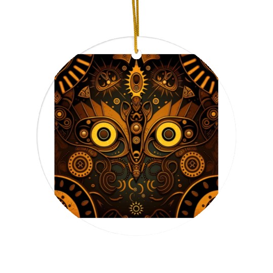 New Age 1920s Abstract Steampunk Design Ceramic Ornaments