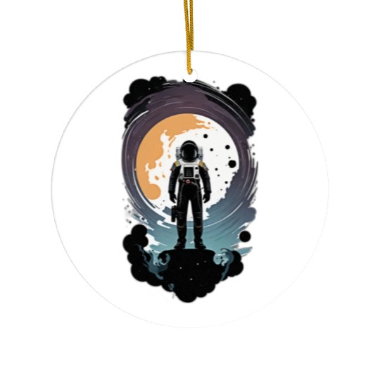 astronauts enter the space dimension Ceramic Ornaments