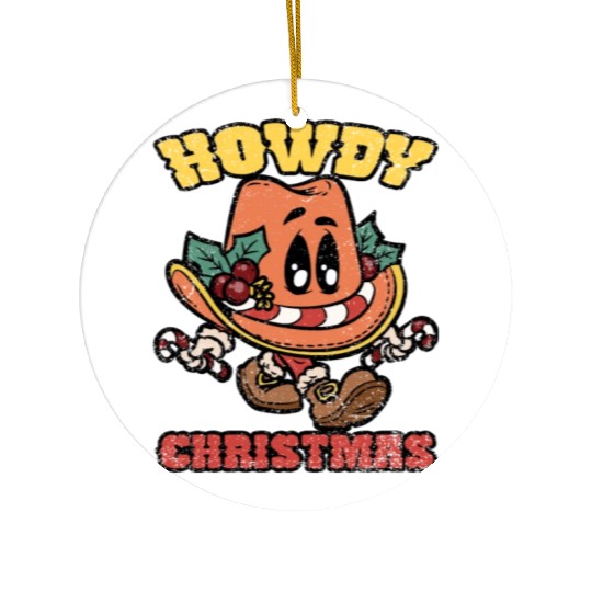 HOWDY CHRISTMAS Ceramic Ornaments