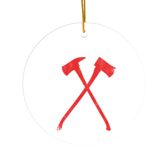 US Patriotic Firefighter Ceramic Ornaments