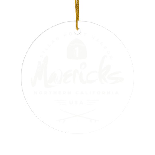 Mavericks Pillar Point California Ceramic Ornaments