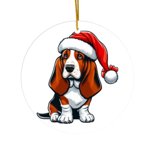 Basset Hound Xmas Gifts Ceramic Ornaments