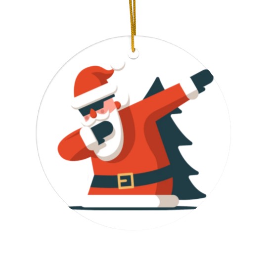 Dabbing Santa Ceramic Ornaments