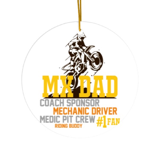 Mx Dad Motocross Supercross Papa Ceramic Ornaments