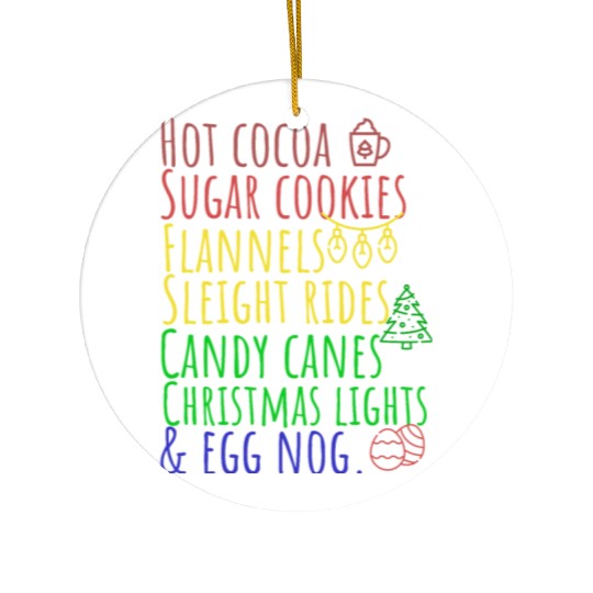 Hot cocoa sugar cookies Christmas lights Ceramic Ornaments