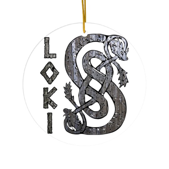 Loki's Symbol The Serpent Ceramic Ornaments Thor Mjolnir Valknut