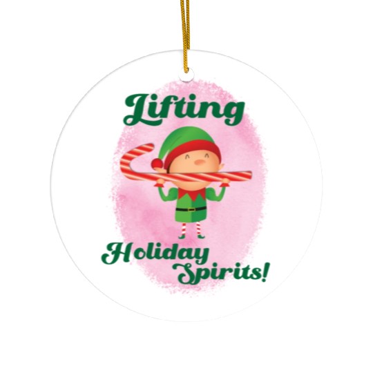 Muscle Elf -Christmas Spirit Workout Ceramic Ornaments