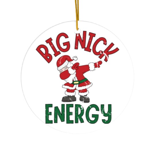 Big Nick Energy Christmas Dabbing Santa Claus Ceramic Ornaments