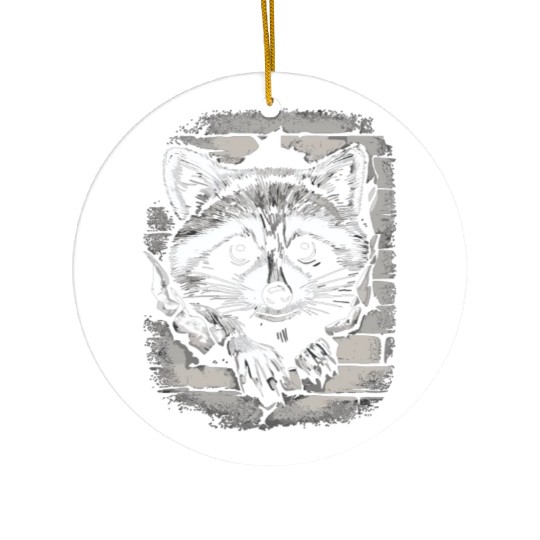 Raccoon design Ceramic Ornaments