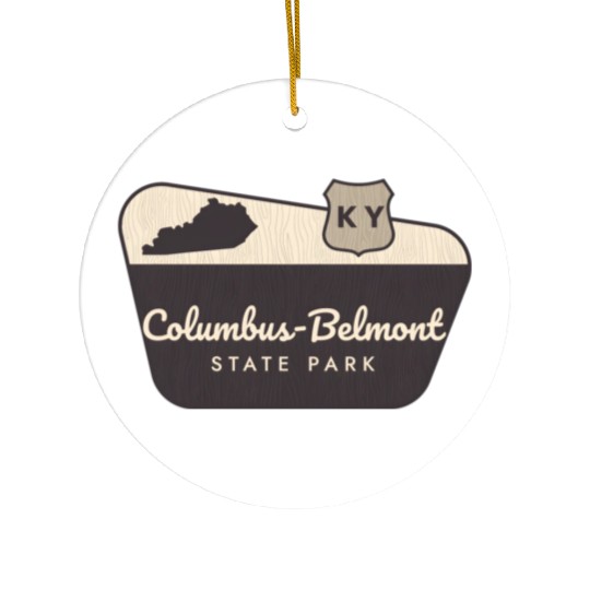Columbus-Belmont State Park Kentucky Welcome Sign Ceramic Ornaments