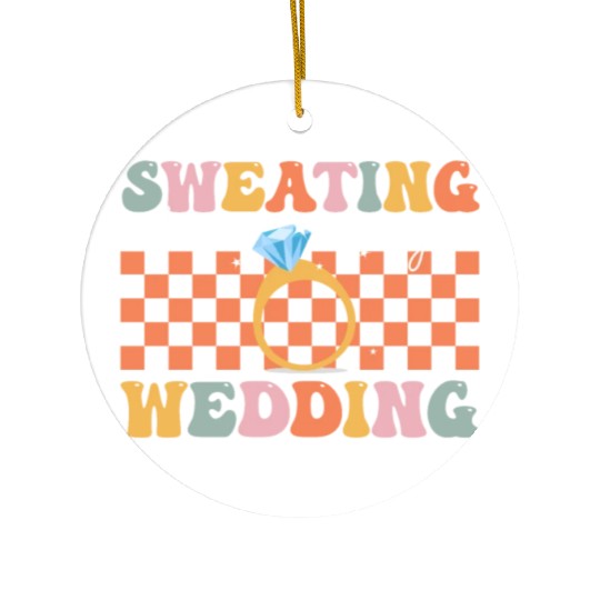 Groovy Bride Bridal Party Workout Ceramic Ornaments