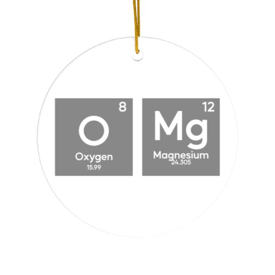 OMG periodic table in chemistry Ceramic Ornaments