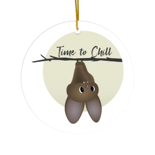 Bat - Time to Chill Ceramic Ornaments