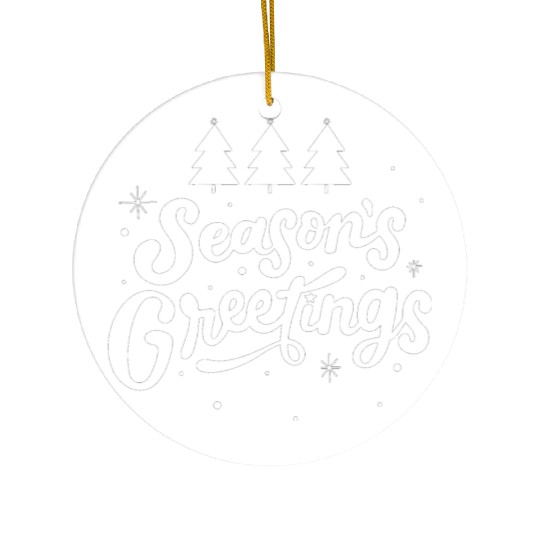 Seasons Greetings Ceramic Ornaments