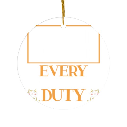 Fur-titude For Democracy Every Cat Lover's Duty Ceramic Ornaments