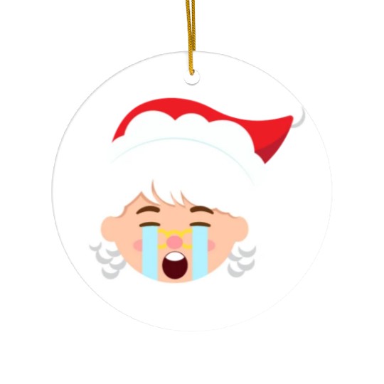 Mrs Claus Emoticons Crying Out Loud Christmasfunny Ceramic Ornaments