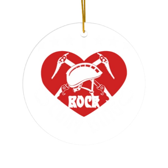 I rock climbing Ceramic Ornaments