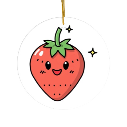 Kawaii Strawberry Ceramic Ornaments