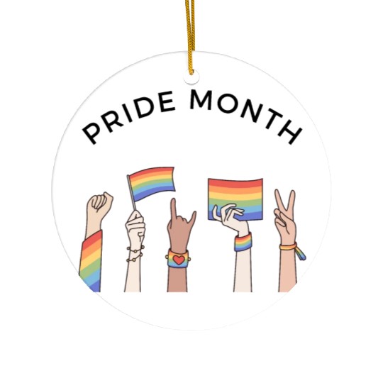 Pride Month Ceramic Ornaments