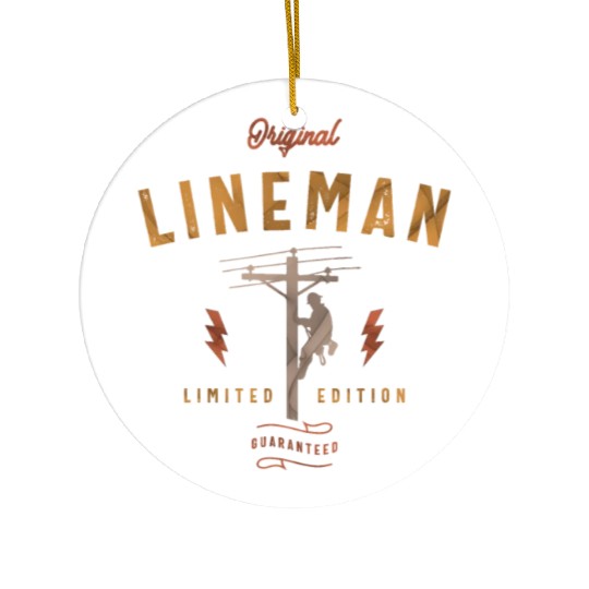 Original Lineman Funny Electrician Ceramic Ornaments
