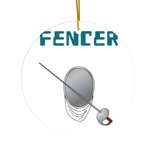 Fencer fencing sport game Ceramic Ornaments