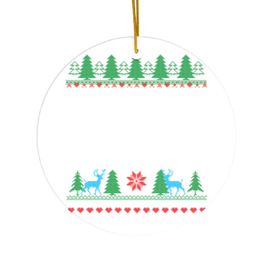 Feliz NAVIDad Funny Holiday Ugly Christmas Themed Ceramic Ornaments