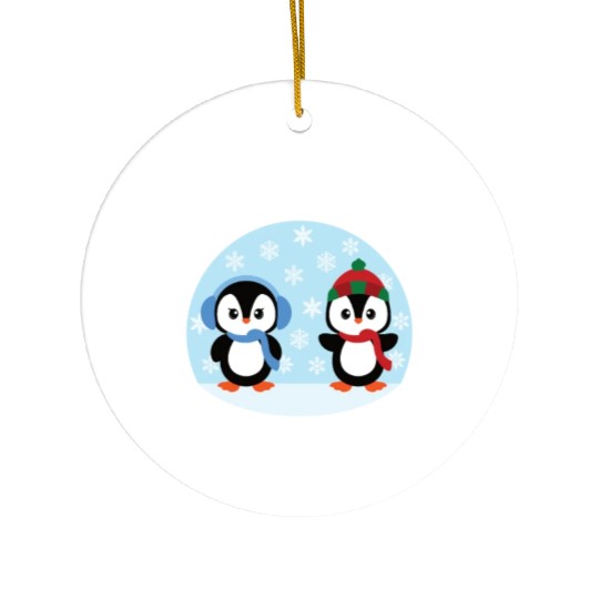 Christmas pajama Ceramic Ornaments powered by Penguins