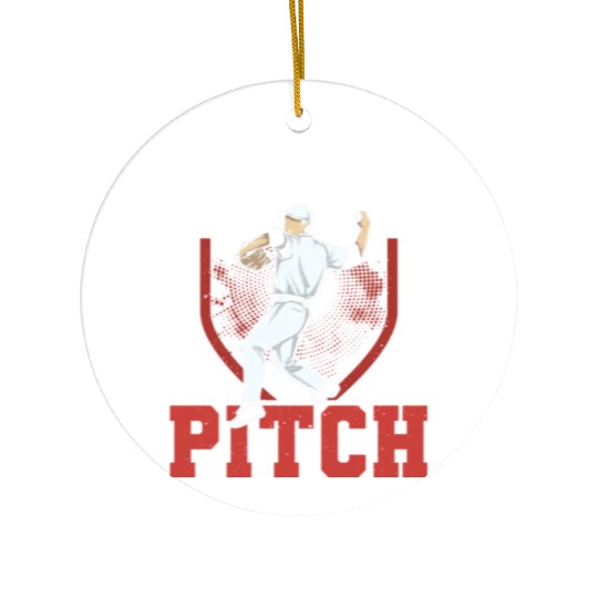 Funny Baseball Pitcher Ceramic Ornaments