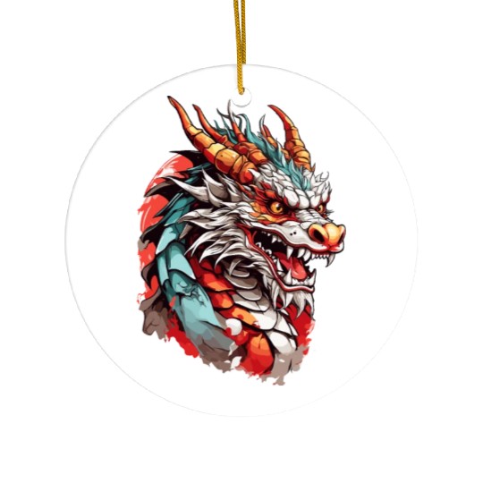 Chinese Dragon Head Ceramic Ornaments design