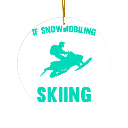 Snowmobile Ceramic Ornaments Winter Sport Snowmobiling