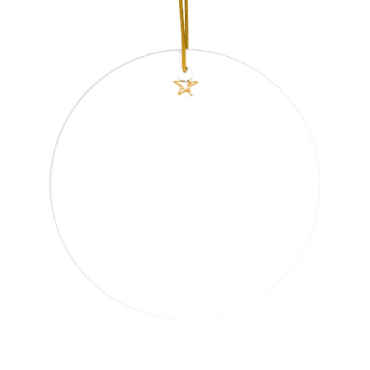 White Christmas Tree Brushstroke with Golden Star Ceramic Ornaments