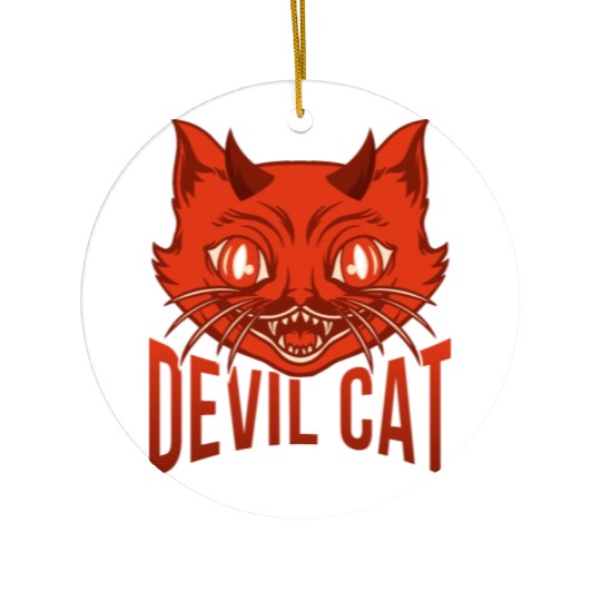 Devil Cat Ceramic Ornaments
