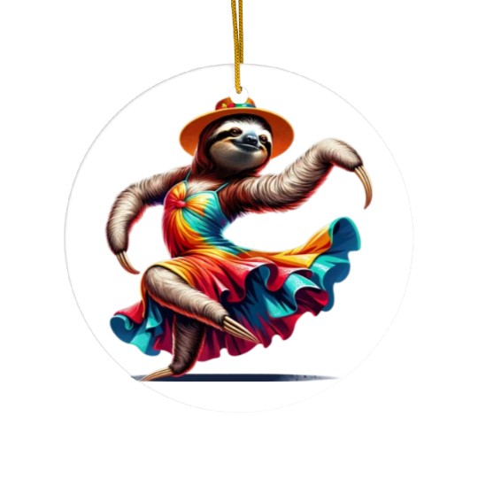 Dancing Sloth Dance Dancing Dancer Ceramic Ornaments
