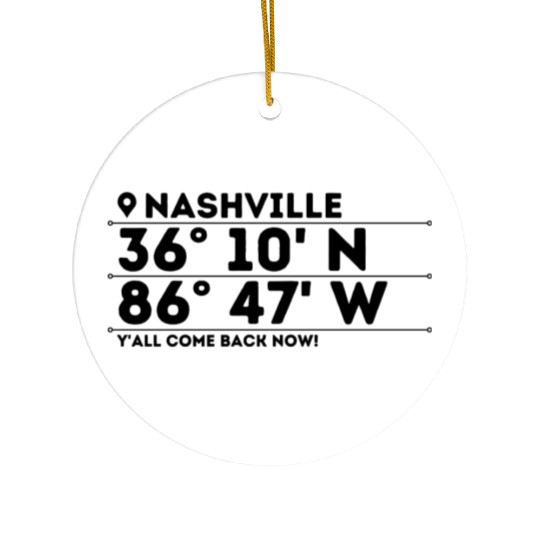 Nashville: Music City, USA Ceramic Ornaments