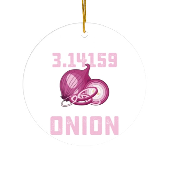 An Opinion Without Pi Is Just An Onion Math Funny Ceramic Ornaments