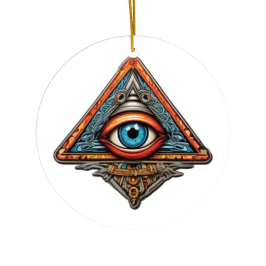 world society illuminati Ceramic Ornaments