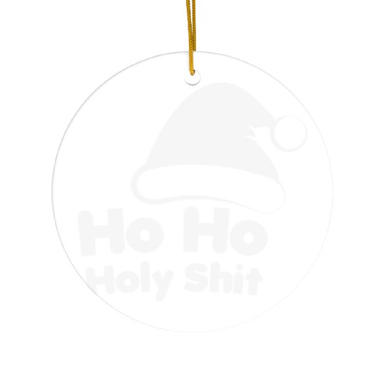 Ho Ho Ho Surprised Santa Ceramic Ornaments