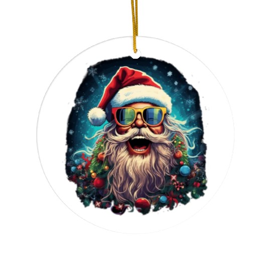 Joyful Santa's LOL Celebration Ceramic Ornaments