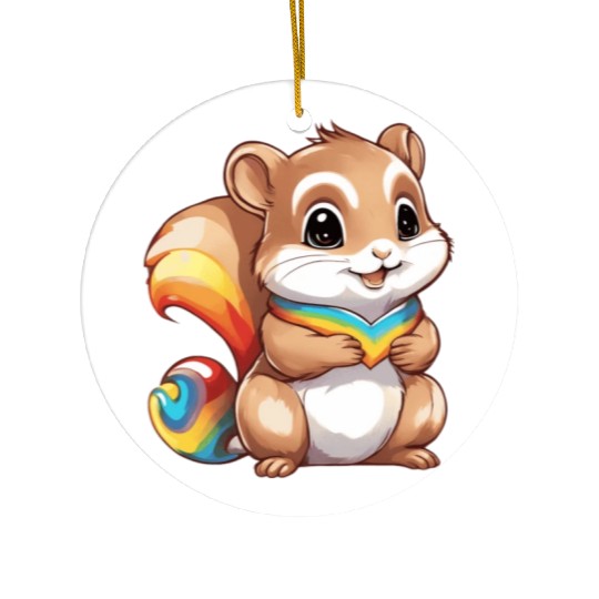 Cute Squirrel Ceramic Ornaments