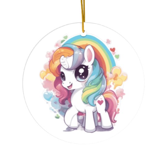 Cute Pony Ceramic Ornaments