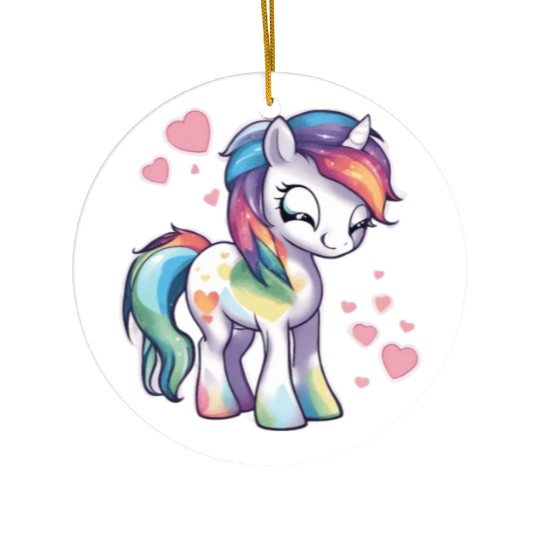 Valentine Pony Ceramic Ornaments