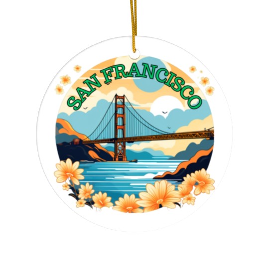 Golden Gate Bridge - San Francisco Ceramic Ornaments