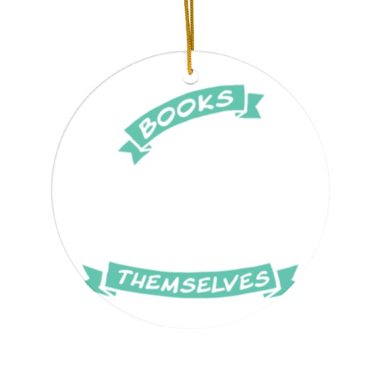 Funny Reading Teacher Bookworm Ceramic Ornaments