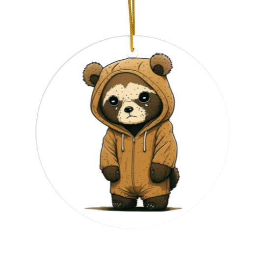 Teddy Bear Disguise Ceramic Ornaments