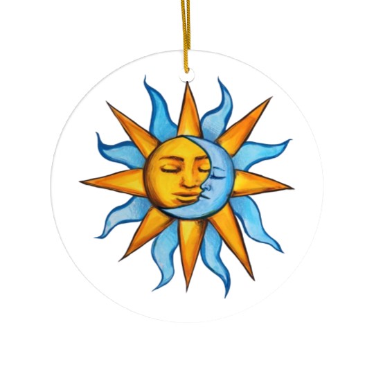 sun moon Ceramic Ornaments