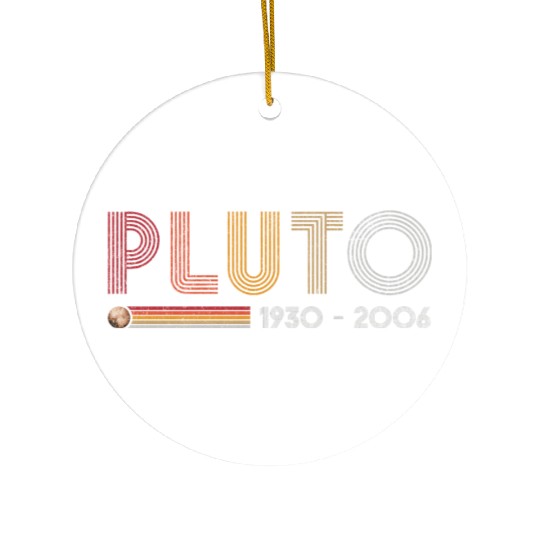 Pluto Never Forget Science and Astronomy Retro Ceramic Ornaments