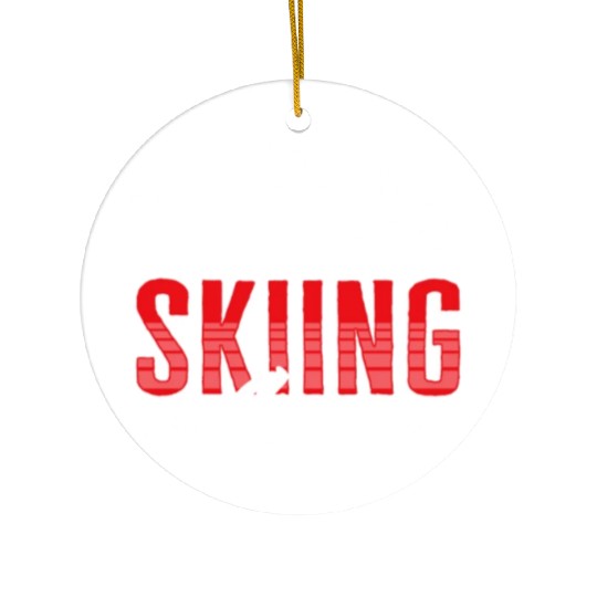Ski Ceramic Ornaments, Skiing Crew Skis Mountain Snowflakes